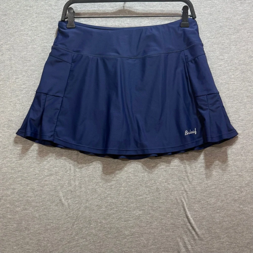 Baleaf Tennis Skort Women XL Navy Blue Pleated Athletic Golf Skirt Activewear